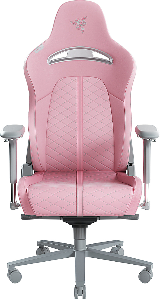 Razer Enki - Silla de juegos - reposabrazos - forma de T - inclinación - giratorio - espuma moldeada de poliuretano de alta densidad, poliuretano elastomérico (EPU), marco de acero, base de aluminio - cuarzo