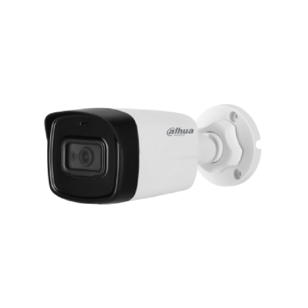 CÁMARA DE SEGURIDAD BULLET DAHUA MODELO HFW1800TLN RESOLUCIÓN 3840 x 2160 4K EN TIEMPO REAL, AUDIO INTEGRADO, LENTE 2.8MM, IR 80MTS, TECNOLOGÍA HDCVI, PROTECCIÓN IP67, DWDR, 2DNR