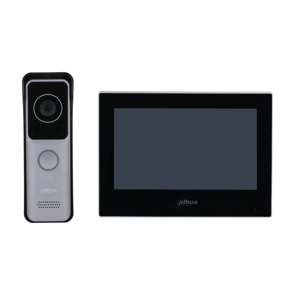 VIDEO PORTERO DAHUA DE ESTACION DE PUERTA Y MONITOR INTERIOR IP WIFI CON CAMARA CMOS HD de 1/2.8" y 2 MP