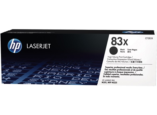 HP 83X - Alto rendimiento - negro - original - LaserJet - cartucho de tóner (CF283X) - para LaserJet Pro M201, M202, MFP M125, MFP M127, MFP M225