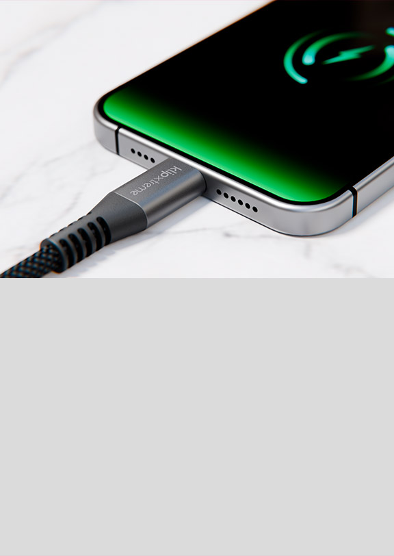 Klip Xtreme - USB cable - 24 pin USB-C - 9 pin USB Type A - 3 m - Black - 30W Braided Fast charging