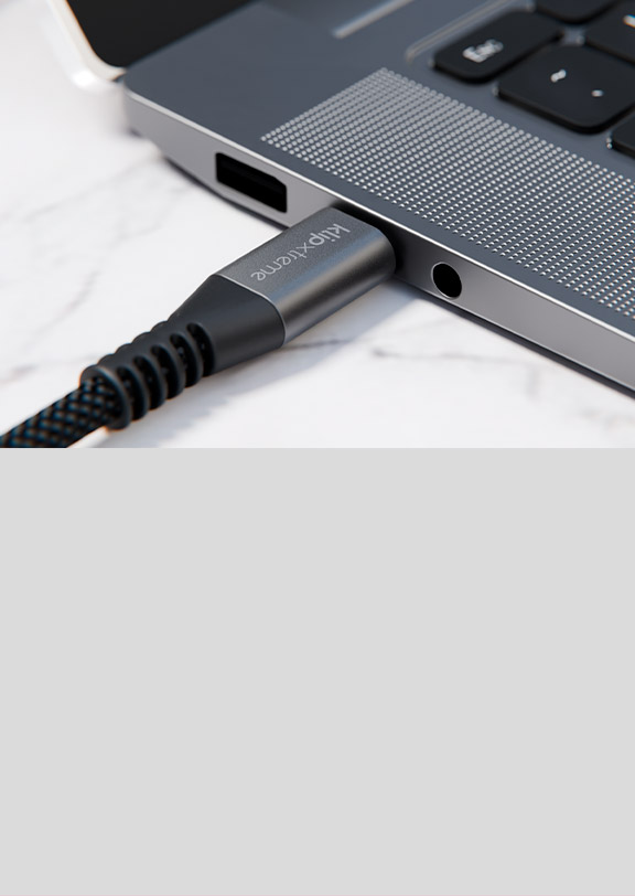 Klip Xtreme - USB cable - 24 pin USB-C - 3 m - Black - 100W Braided Fast charging