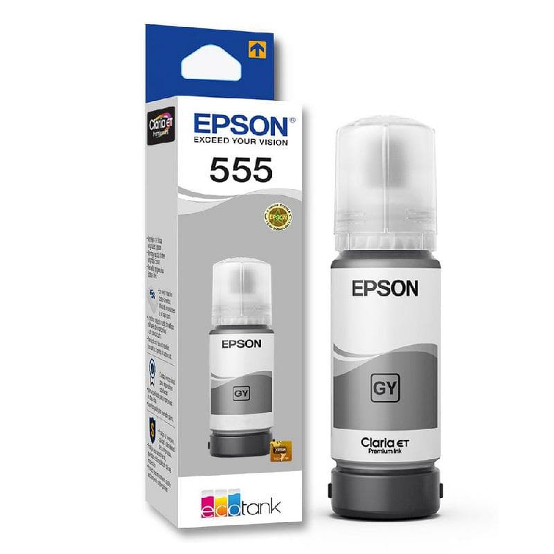 Epson T555 - Gris foto - original - recarga de tinta - para EcoTank L8160, L8180