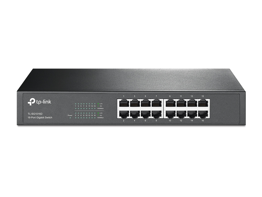 TP-Link TL-SG1016D 16-Port Gigabit Switch - Conmutador - sin gestionar - 16 x 10/100/1000 - sobremesa