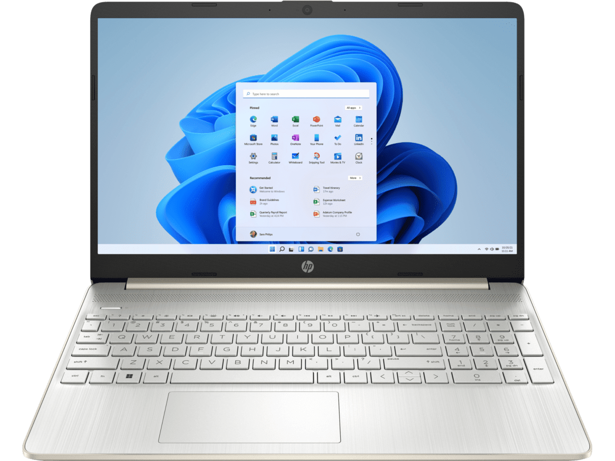 HP 15-ef2500la - Notebook - 15.6" - 1366 x 768 LED - AMD Ryzen 7 5700U / 1.8 GHz - DDR4 SDRAM - 512 GB SSD - Windows 11 Home - Gold - 60N40LA#ABM