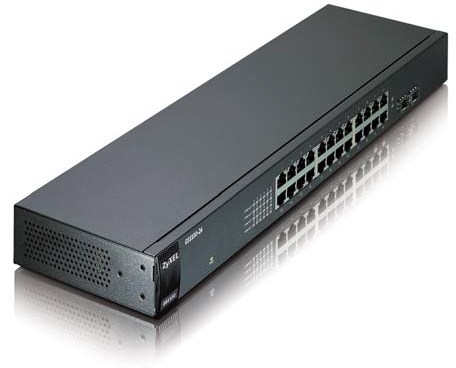 Zyxel GS-1100-24 - Conmutador - 24 x 10/100/1000 + 2 x SFP - montaje en rack