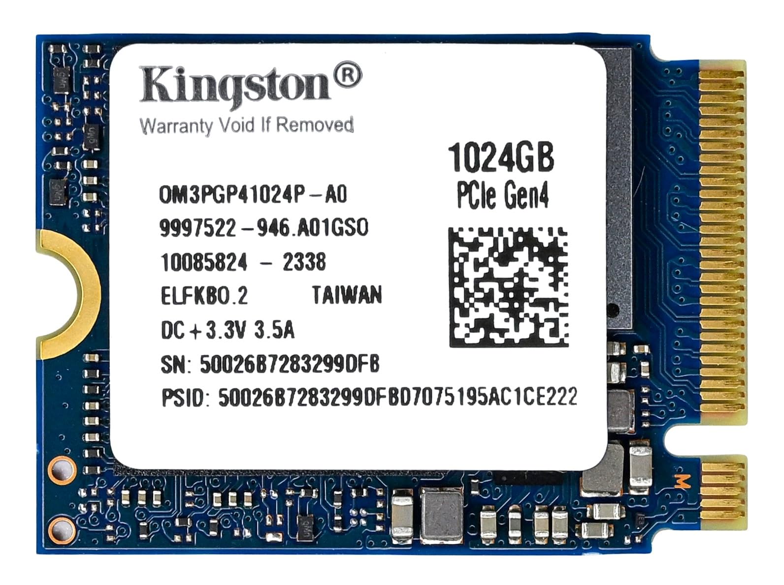 Kingston - SSD - 1024 GB - interno - M.2 2230 - PCIe 4.0 x4 (NVMe)