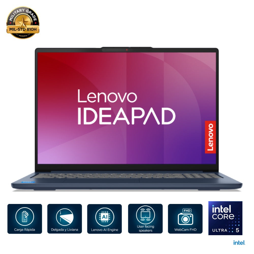 Lenovo IdeaPad Slim 5 - Ordenador portátil - 15.6" - 1920 x 1200 - Intel Core Ultra 5 - 24 GB - LPDDR5X SDRAM - 512 GB SSD - Microsoft Windows 11 Home - Gris - 1 año de garantía