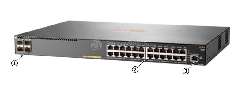 HPE Aruba 2930F 24G PoE+ 4SFP - Conmutador - L3 - Gestionado - 24 x 10/100/1000 (PoE+) + 4 x Gigabit SFP (enlace ascendente) - montaje en rack - PoE+ (370 W)