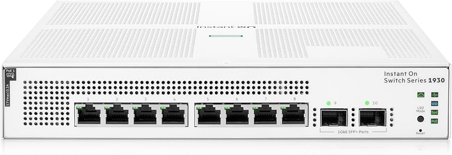 HPE Aruba Instant On 1930 8G Class4 PoE 2SFP 124W Switch - Conmutador