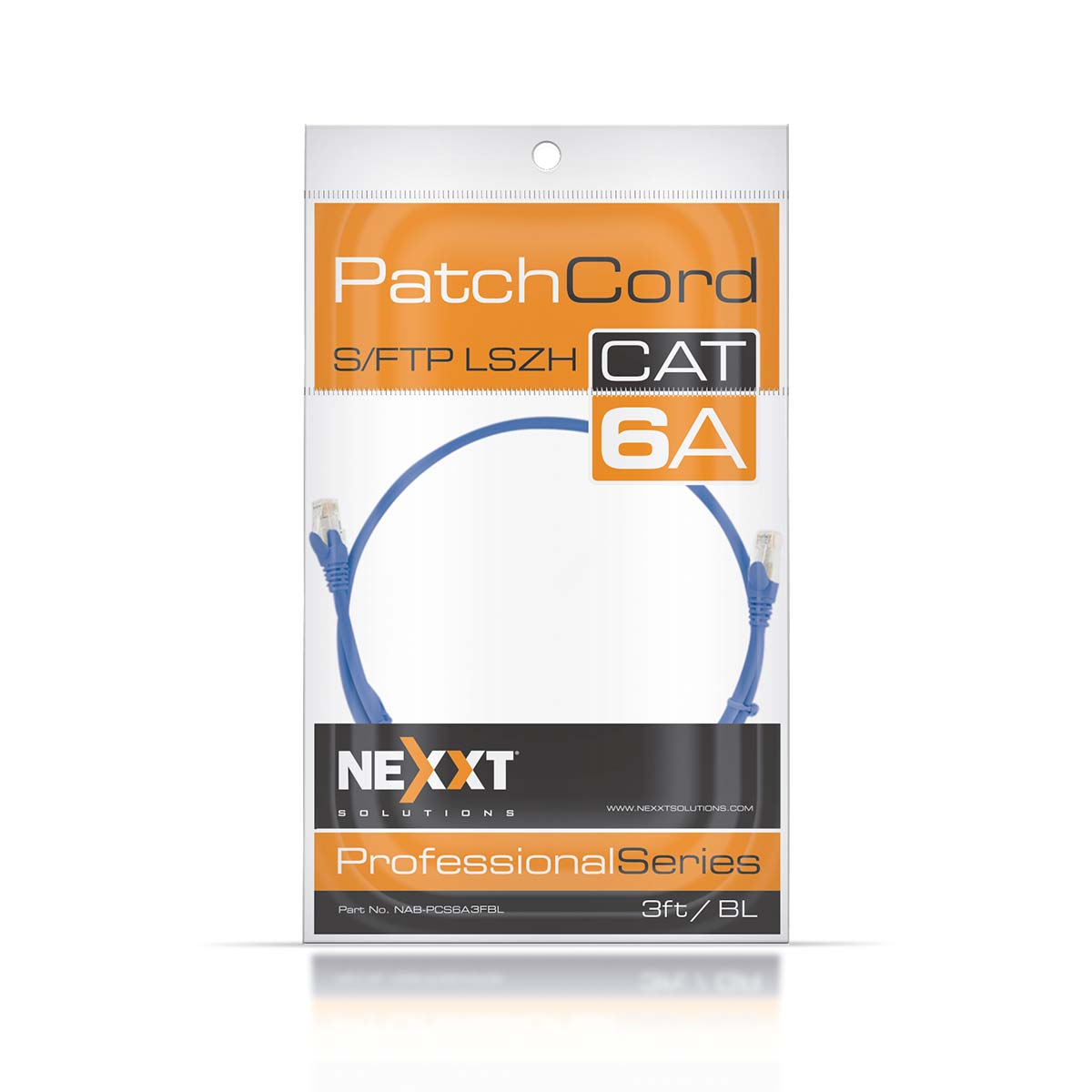 Nexxt S/FTP Patch Cord Cat6A 3ft. BL