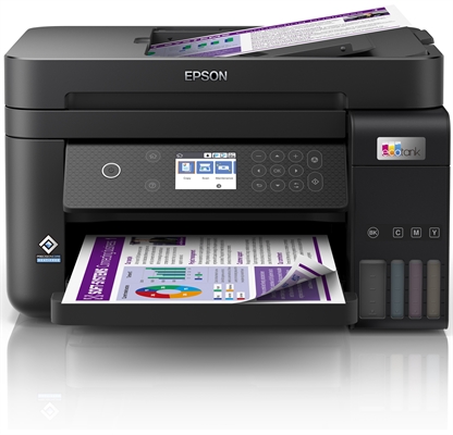 Epson EcoTank L6270 - Impresora multifunción - color - chorro de tinta - rellenable - 216 x 297 mm (original) - 215.9 x 1200 mm (material) - hasta 11 ppm (copiando) - hasta 15.5 ppm (impresión) - 250 hojas - USB 2.0, LAN, Wi-Fi(n)