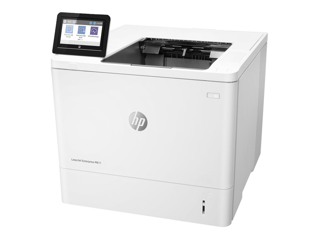 HP LaserJet Enterprise M611dn - Impresora - B/N - a dos caras - laser - A4/Legal - 1200 x 1200 ppp - hasta 65 ppm - capacidad: 650 hojas - USB 2.0, Gigabit LAN, host USB 2.0