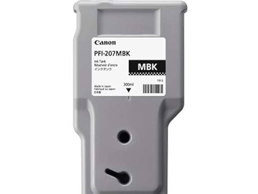 Canon PFI-207 MBK - 300 ml - negro mate - original - depósito de tinta - para imagePROGRAF iPF680, iPF685, iPF780, iPF785
