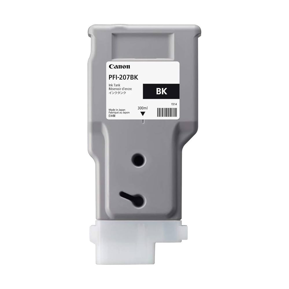Canon PFI-207 BK - 300 ml - negro - original - depósito de tinta - para imagePROGRAF iPF680, iPF685, iPF780, iPF785