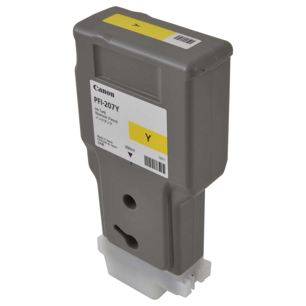 Canon PFI-207 Y - 300 ml - amarillo - original - depósito de tinta - para imagePROGRAF iPF680, iPF685, iPF780, iPF785