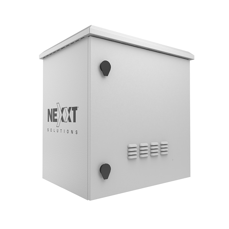 Nexxt Solutions Infrastructure - Outdoor Pole Mount Cabinet - SPCC steel - Light gray powder coat - Incluye acc monta barra tierra