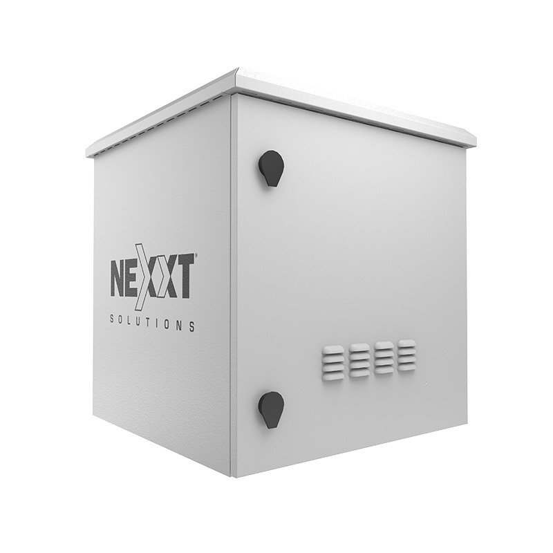 Nexxt Solutions Infrastructure - Outdoor Pole Mount Cabinet - SPCC steel - Light gray powder coat - Incluye acc montaj barra tierr