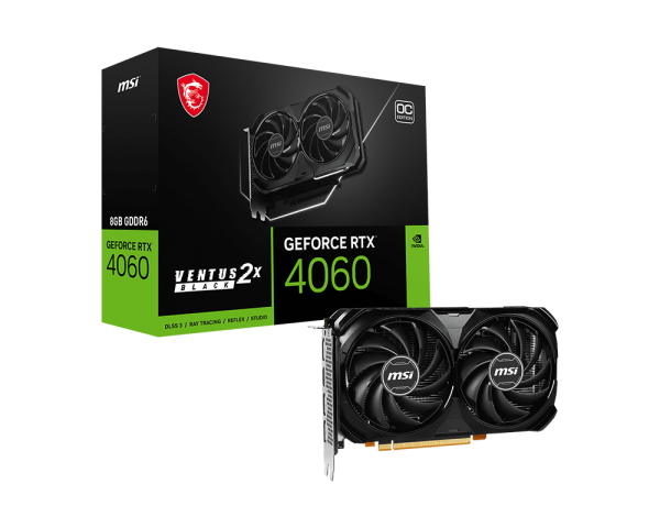 MSI - PCI Express - NVIDIA - RTX 4060 VENTUS - 2X Black 8G OC