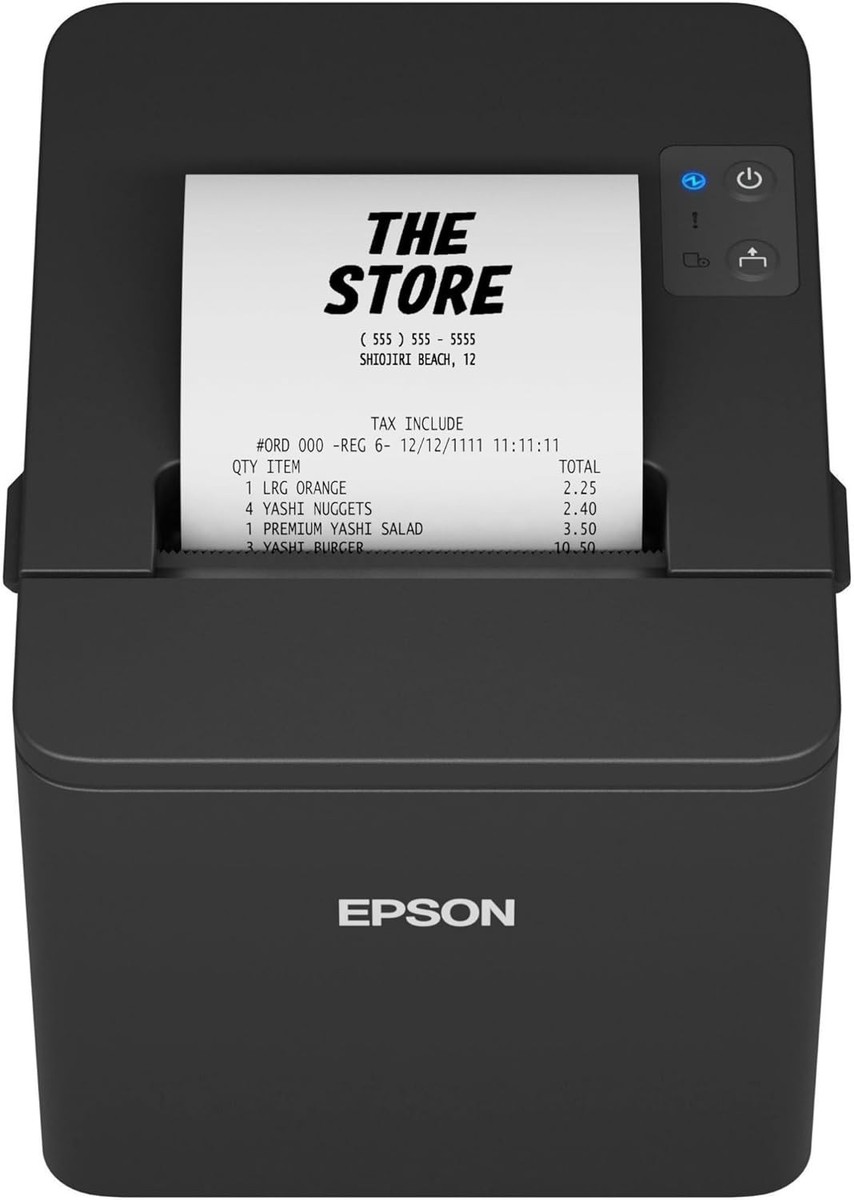 Epson - Receipt printer - Monochrome - Direct thermal - TM-T20IV-SP-022 USB+ETH+SRL AC