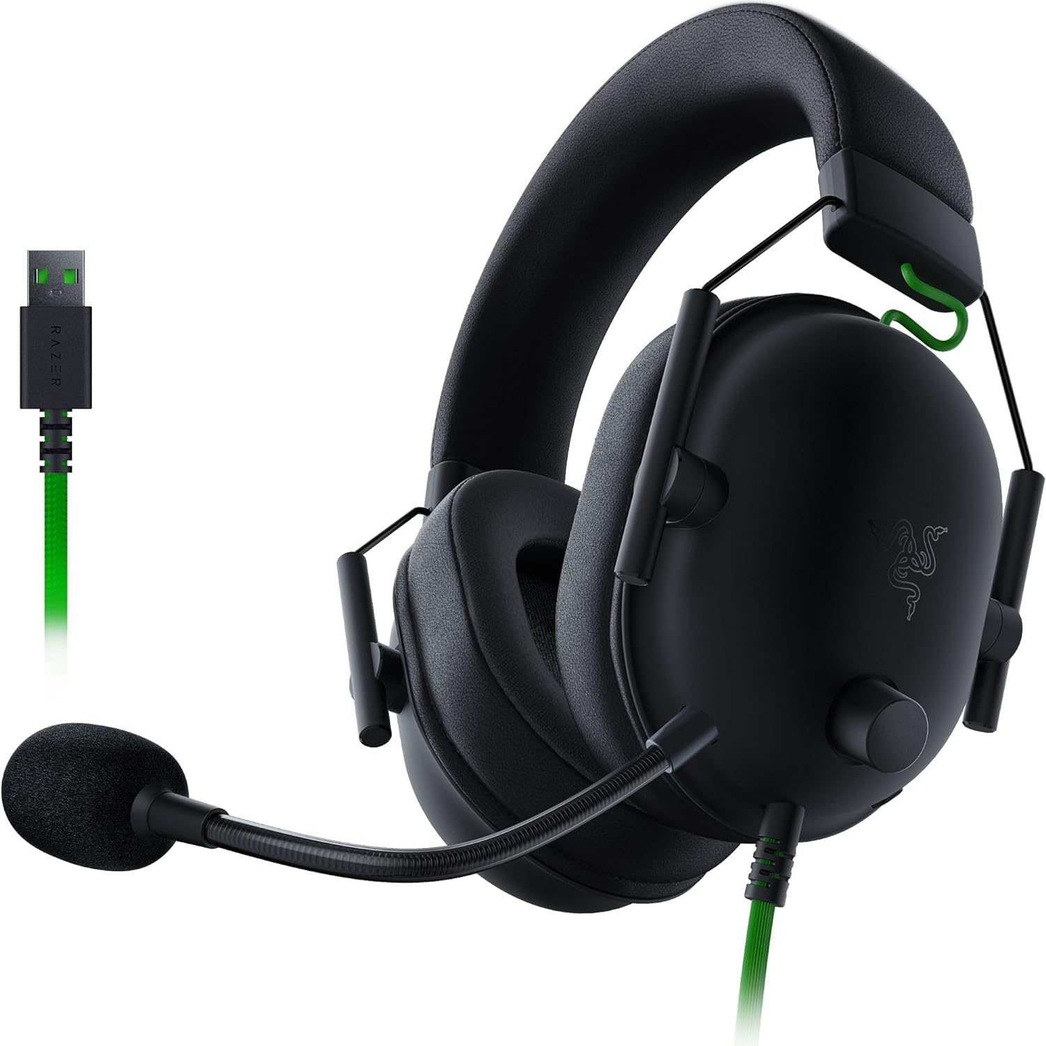 Razer BlackShark V2 X - Auricular - 7.1 canales - tamaño completo - cableado - USB - aislamiento de ruido - negro
