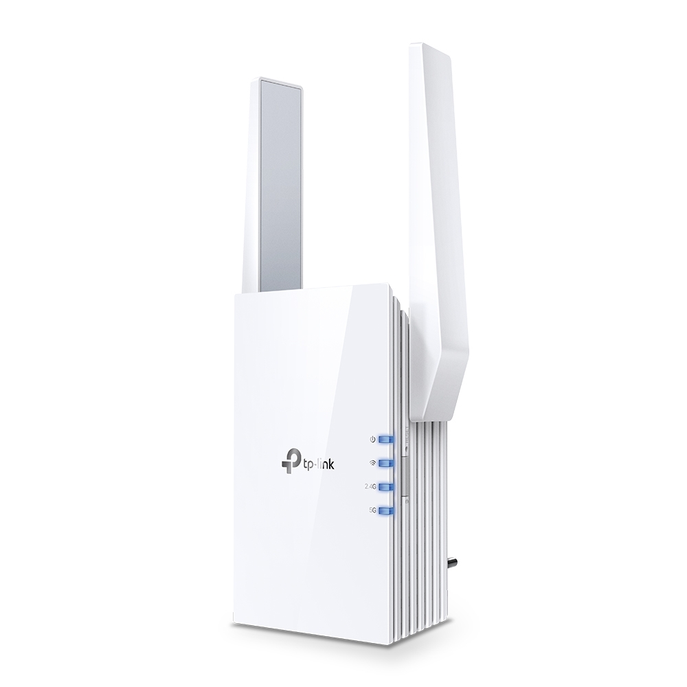 TP-Link RE505X - Extensor de Red Wi-Fi 6 AX1500 - 300 Mbps a 2.4GHz + 867Mbps a 5GHz-2 × antenas externas - 1 × puerto de 10/100 Mbps - enchufado a la pared