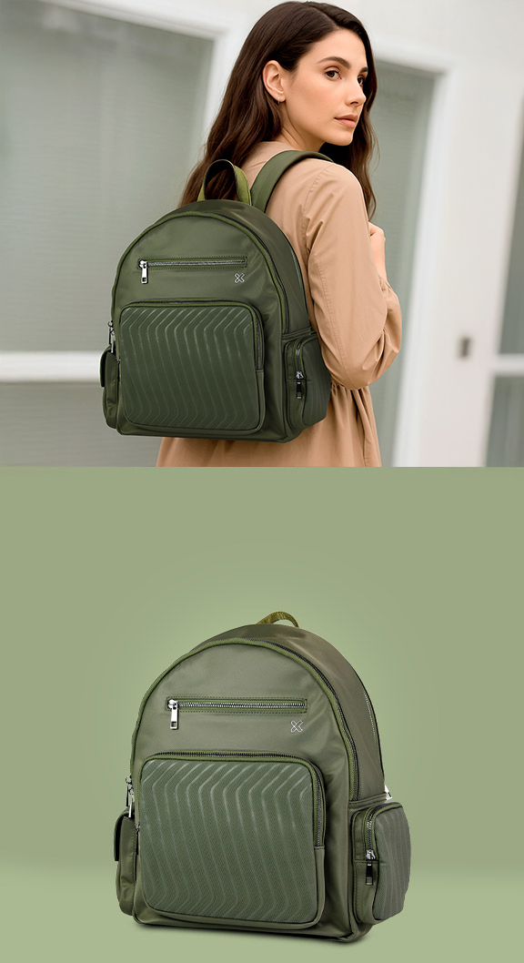 Klip Xtreme - Notebook carrying backpack - 13" - Green - Water repellent KNB-755