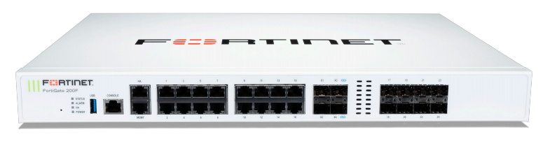 Fortinet FortiGate 200F - Aparato de seguridad - con 1 año de asistencia 24/7 FortiCare + 1 año de protección contra amenazas Fortiguard (UTP) - 1GbE - 1U - montable en bastidor
