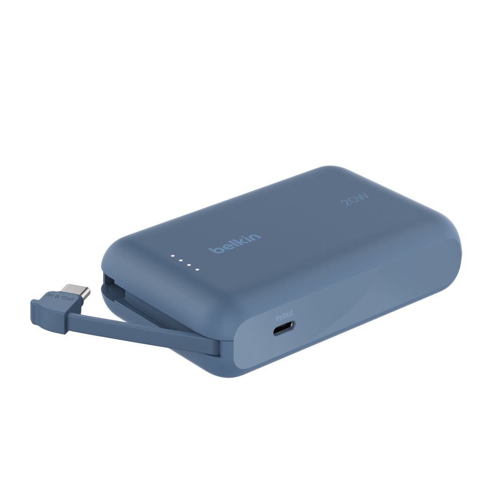 Belkin - Power bank - Lithium ion - Para iPhone 15 - with 20W PD + Integrated USB-C