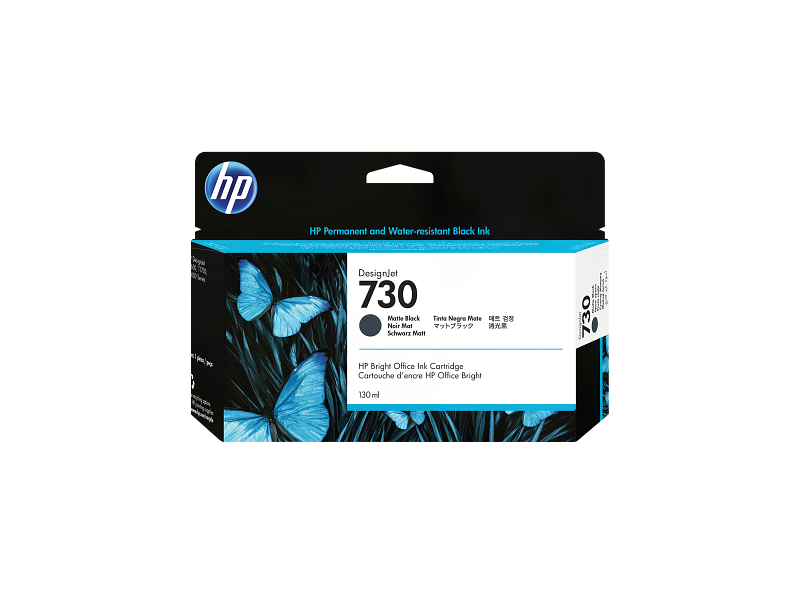 HP 730 - 130 ml - negro mate - original - DesignJet - cartucho de tinta - para DesignJet SD Pro MFP, T1600, T1600dr, T1700, T1700dr, T1708, T1708dr, T2600, T2600dr