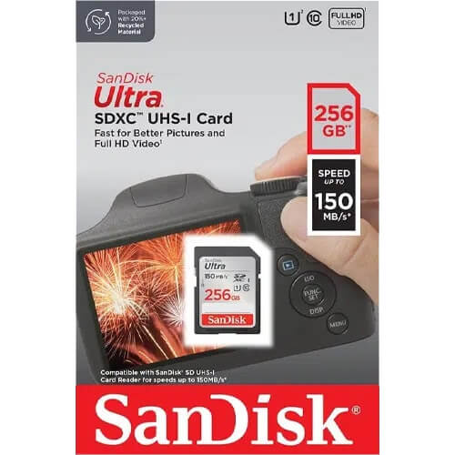 SanDisk Ultra - Tarjeta de memoria flash - 256 GB - UHS-I U1 / Class10 - SDXC UHS-I