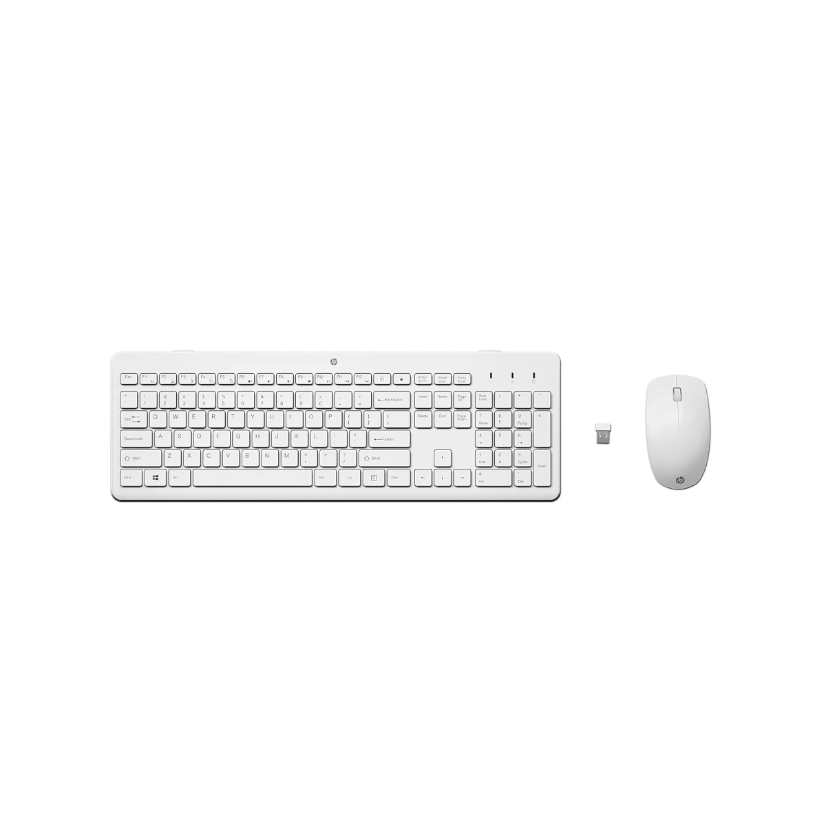HP - Keyboard and mouse set - Wireless - 230 WHT