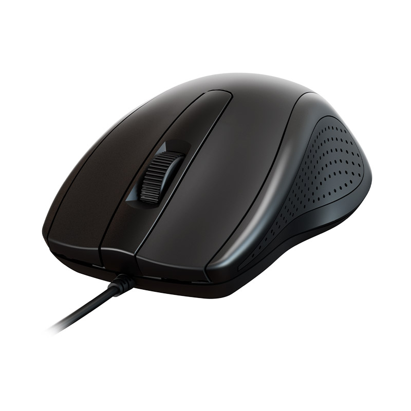 Xtech - XTM-206 - Mouse - USB - Wired - Black - Ambidextrous 3Button 1200 dpi