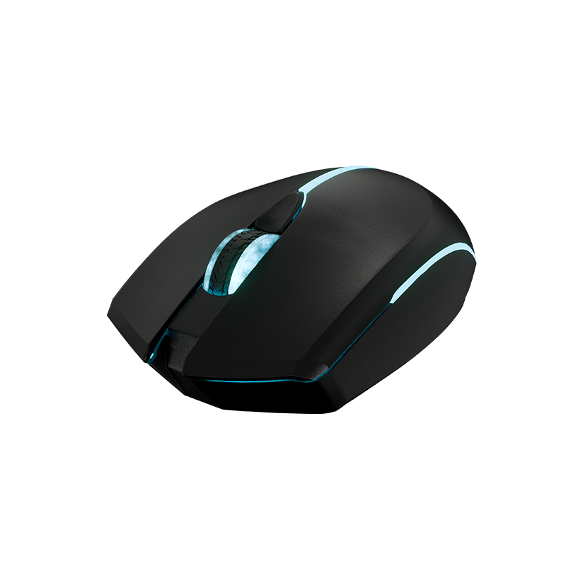 Xtech - XTM-318 - Mouse - 2.4 GHz - Wireless - Black - 4 buttons with Light 3200 dpi