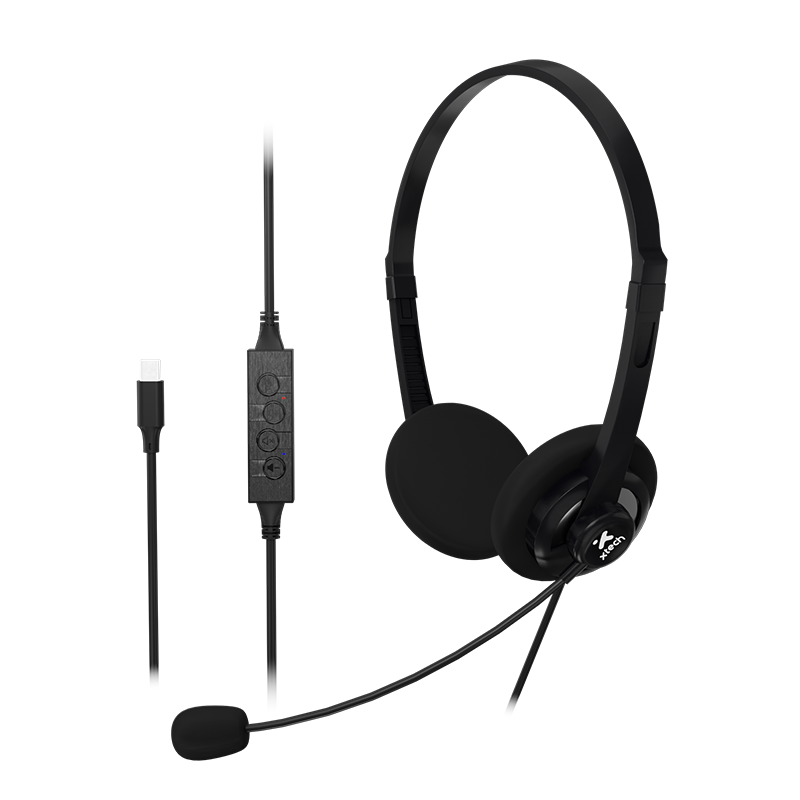 Xtech - XTH-245 - Headphones with microphone - Para Conference / Para Computer - Wired - ENC -In line control - USB-C