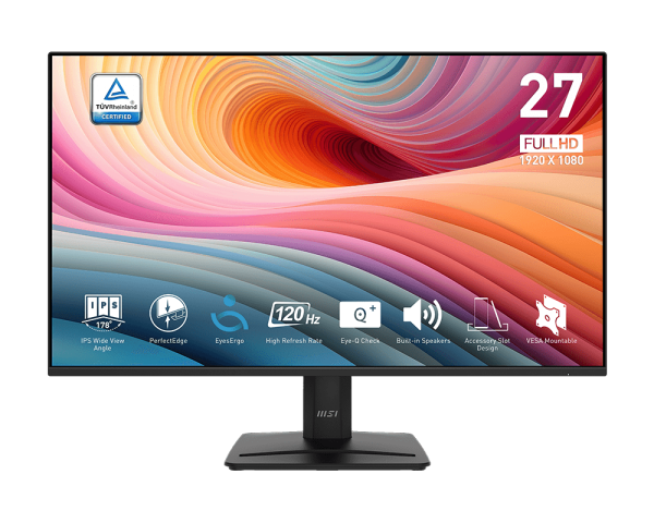 MSI - LED-backlit LCD monitor - 27" - 1920 x 1080 - IPS - HDMI / DisplayPort / VGA - Black