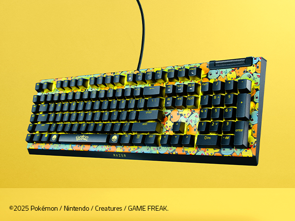 Razer - Keyboard - Wired - USB - BlackWidow V4 X - Pokemon Edit