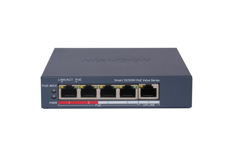 Hikvision - Switch - 4 Port Fast Ethernet Smart POE