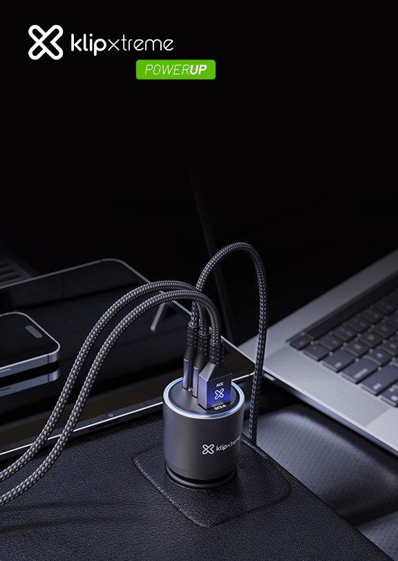 Klip Xtreme - Car wireless charging holder - 15 Watt - 24 pin USB-C - Cellular phone / Wireless earbuds / Apple AirPods / Apple Watch - Wireless - Para Smartphones - Vacuum Articulated