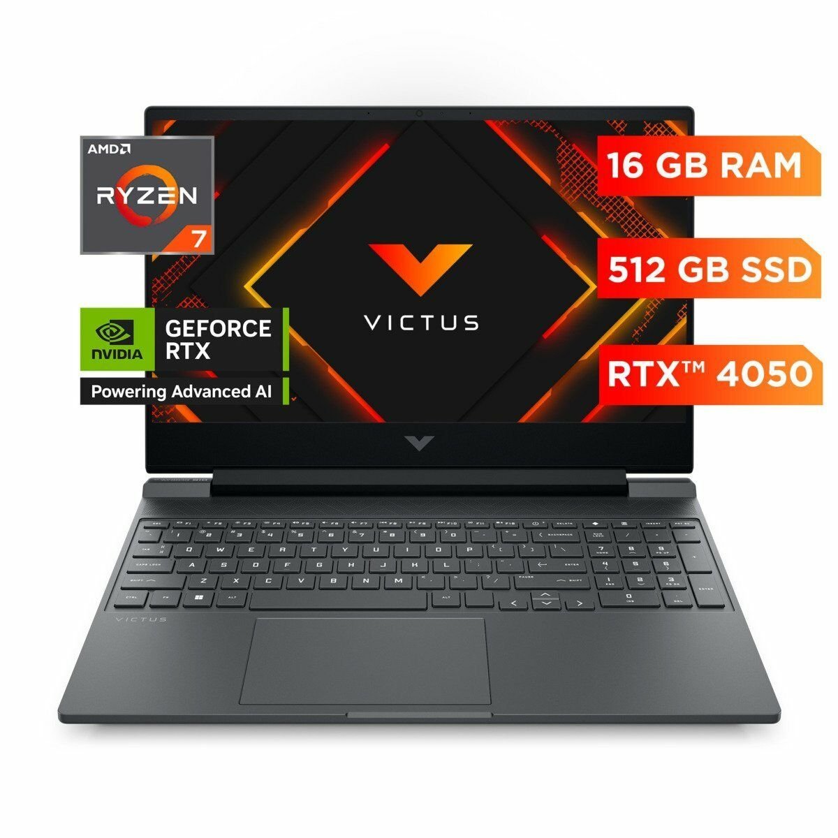 HP 15-fb3021la - Notebook - 15" - Intel Ryzen 7 7445HS / 4.7 GHz - 16 GB - DDR5 SDRAM - SSD - AMD Radeon 760M - Windows 11 Home