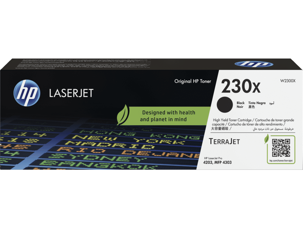 HP 230X - Negro - original - LaserJet - cartucho de tóner (W2300X) - para Color LaserJet Pro 4201, 4203, MFP 4301, MFP 4303