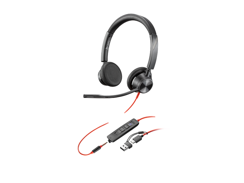 POLY - Headphones - Blackwire 3325 Stereo Microso