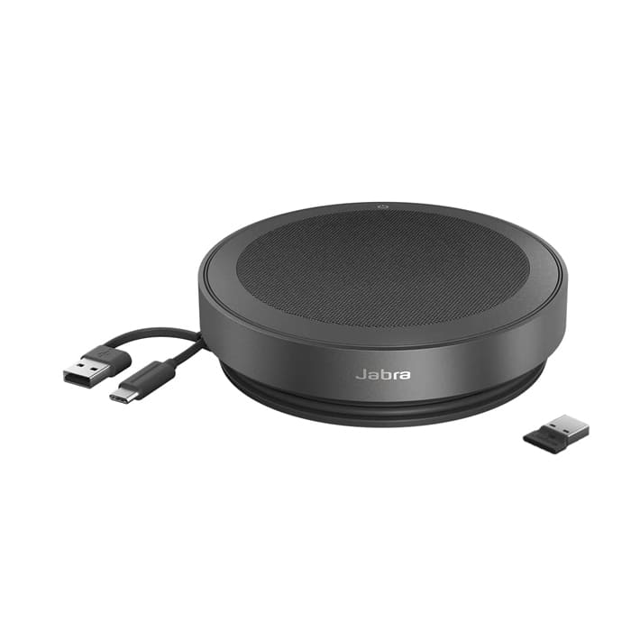 Jabra Speak2 75 MS - Altavoz - Bluetooth - Inalámbrico - USB-C, USB-A - Gris oscuro - Certificado para Microsoft Teams Rooms, Optimizado para Microsoft Teams, Certificado con Microsoft Quick Pairing